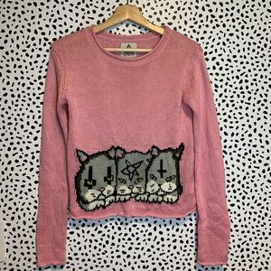 UNIF Pink Cat Sweater